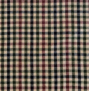 Cotton HOMESPUN Fabric Plaid 972 Navy Olive Wine Natural BY THE YARD Free ship - Picture 1 of 2