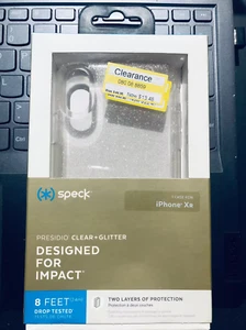 Speck Apple iPhone XR Presidio Clear + Glitter Case - Clear with Glitter - Picture 1 of 1