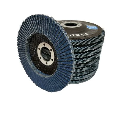 10PCS 4-1/2 Zirconia Flap Sanding Disc 60 Grit 4.5 Angle Grinder Grinding Wheels - Image 1 of 4