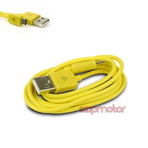 50X 10FT MICRO USB DATA POWER CHARGER CABLE YELLOW DROID HTC ONE MOTO X NEXUS 7 - Picture 1 of 1