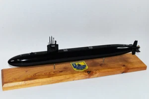 Modelo submarino casco negro USS Oklahoma City SSN-723 FLT II, marina, caoba, LA - Imagen 1 de 5