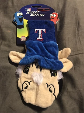 Texas Rangers Mascot Mittens by Forever Collectibles. Youth Size L/XL Cover