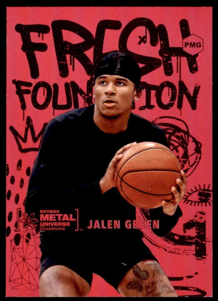 2021 Metal Champions Fresh Foundation Red PMG #FF1 Jalen Green RC 005/150 - Image 1 of 2