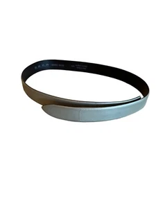 Piero Gazzarrini Uomo Gray Leather Snap Belt Size 50/90 - Picture 1 of 6