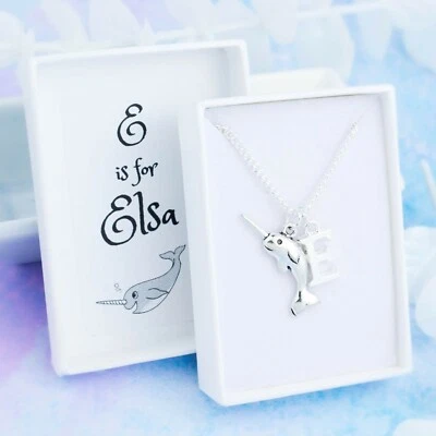 Collar Narval, Regalo Personalizado, Joyería Infantil, Lindo Colgante Ballena Foto 1 de 4