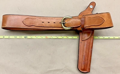 CINTURÓN FUNDA BIANCHI CUERO ZURDO VINTAGE #5B-HL REVÓLVER GRANDE S&W (#H7) Foto 1 de 4