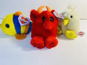 1990s Puffkins Plush Lot Of 3 Red Jules And Peeps NOS NWT - Picture 1 of 14