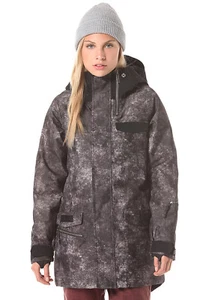NWT NIKITA $279 SIF Jet Black Washed Look Print  Ski Snowboard Jacket XS Xsmall - Picture 1 of 6