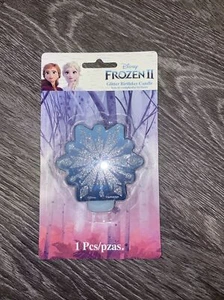 FROZEN 2 GLITTER CAKE CANDLE ~ Birthday Party Supplies Decorations Snowflake - Picture 1 of 2