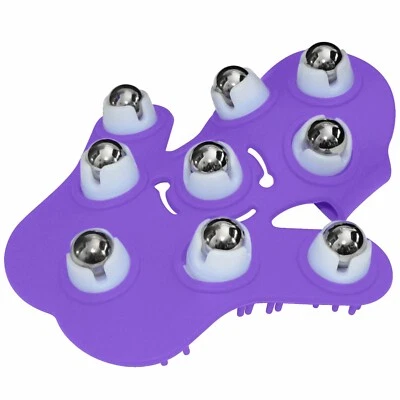 Fuzu Ultimately Stimulating Roller Glove Massager W/ Strap Neon Purple, New - Image 1 of 2
