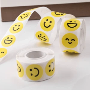 Pegatinas de recompensa para niños dibujos animados lindo rostro sonriente pegatinas pequeñas - Imagen 1 de 12