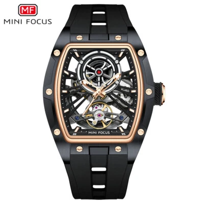 MINI FOCUS Reloj Mecánico Hombre Reloj Automático Esfera Hueca Reloj Pulsera Hombre Foto 1 de 4