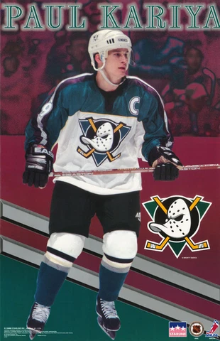 POSTER : NHL HOCKEY : PAUL KARIYA ANAHEIM MIGHTY DUCKS - FREE SHIP  #9100 LW3 L Cover