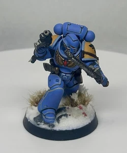 Pro Painted Space Marine - Space Wolf Blood Claw - Snow Base Warhammer 40K - Bild 1 von 7