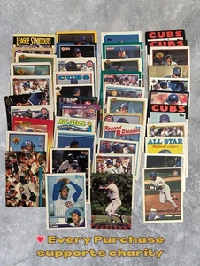 Chicago Cubs 42 Card Lot Stars 1980s 90s Andre Dawson Mark Grace Sammy Sosa - Picture 1 of 7
