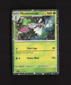 Meowscarada 015/198 Scarlet & Violet Cosmos Holo Rare Pokemon Card NM - Picture 1 of 10