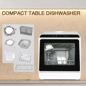 Mini Table Top Dishwasher Countertop 6 Program Freestanding Dish Cleaner - Picture 1 of 12