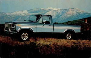POSTCARD AUTOMOBILE FORD PICKUP 1980'S BLUE - Picture 1 of 2