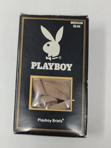 PLAYBOY Bikini slip intimo misto cotone marrone medio vintage uomo NOS - Foto 1 di 4