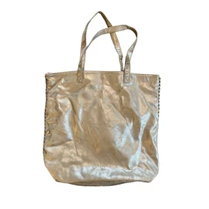 Metallic Gold Tote Bag by American Eagle | Boho Y2K Everyday Bag - Picture 1 of 10