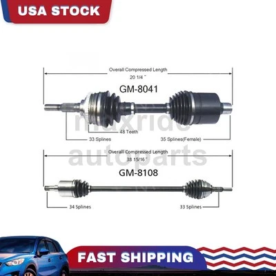 Junta de eje CV del lado del conductor del pasajero delantero compatible con Pontiac 6000 1984 1986 1987 1988 Foto 1 de 3
