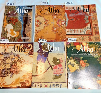 REVISTA ATHA RUG HOOKING 1996 ANO INTEIRO 6 EDIÇÕES BOLETIM INFORMATIVO ARTISTAS TRADICIONAIS - Imagem 1 de 4