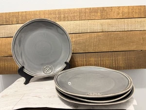 Set 4 piatti insalata Willow House Riverstone blu grigio medaglione 9" - Foto 1 di 7