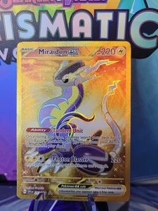 2023 Pokemon Scarlet and Violet #253 Miraidon EX HR SVI EN Hyper Rare Gold Holo - Picture 1 of 6