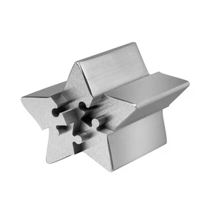 5-Piece Star  Puzzle – Wire EDM Cut Zero Tolerance Steel Desk Trinket - Picture 1 of 7