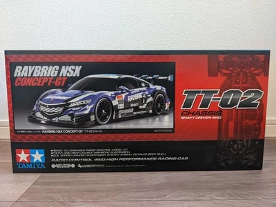 Tamiya 58599 1/10 RC TT-02 Chassis Car Kit Honda RAYBRIG NSX CONCEPT-GT(No ESC) - Image 1 of 4