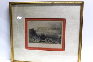 Vintage gerahmter Druck Brocks Monument von der amerikanischen Seite 15,5" x 13,75" - Bild 1 von 4