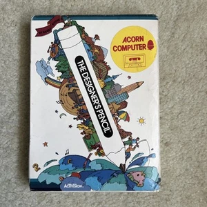 Très rare logiciel informatique Acorn The Designers Crayon activision en boîte super co - Photo 1/9