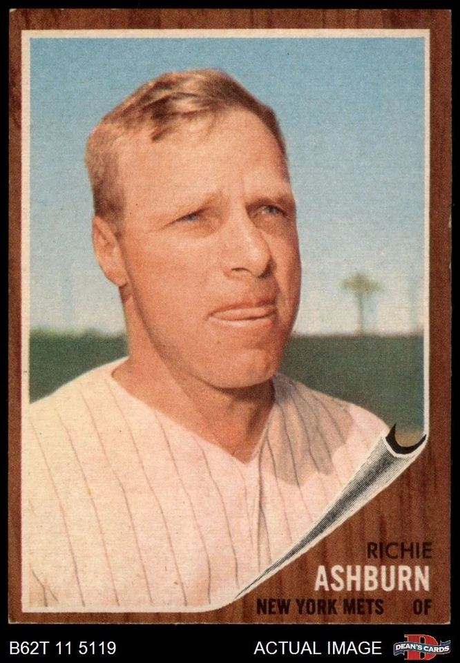 1962 Topps #213 Richie Ashburn Mets HOF 7 - NM - Image 1 of 1