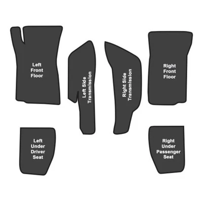 Sound Deadener for 1968-75 Chevrolet Corvette Roadster Mastic with Pad Front 6Pc Foto 1 de 4