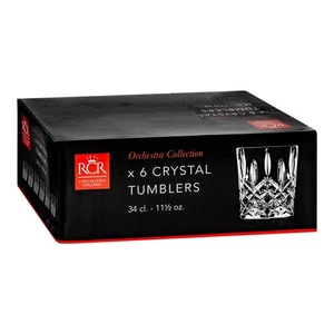 Juego de 6 vasos de whisky orquesta RCR Crystal DOF antiguos 340 ml - Imagen 1 de 13