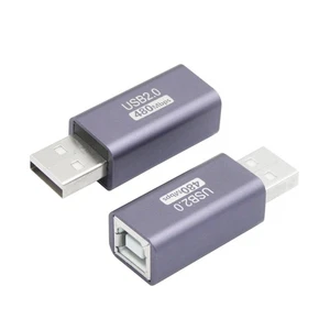 2Pcs USB 2.0 B Type Connector Adapter, USB A Male, USB B MIDI Female, Piano - Picture 1 of 6