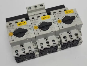 3 Stück Eaton PKZM0-20 Leitungsschutzschalter, 20A, 3-polig, 600 VAC mit BK25/3-PKZ0 - Bild 1 von 13
