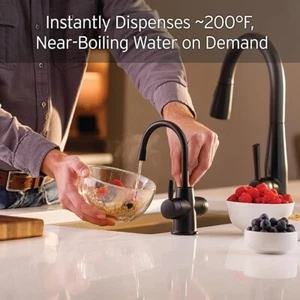 Insinkerator 45638Y-ISE-MATTE BLACK HOT & COLD FAUCET ONLY-FHC250MBLK- NEW OB - Picture 1 of 19