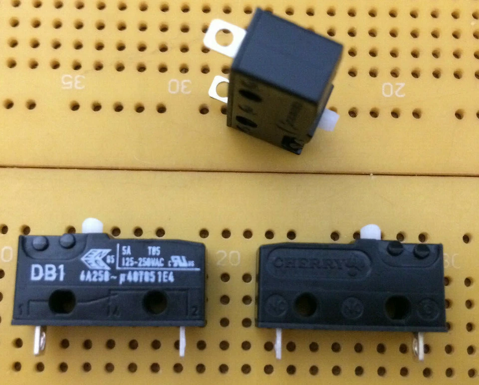 CHERRY ZF 6A 250Vac SPST-NC Sub Miniature Pin Microswitch AgSnO2 ZF DB1 Multi Qty