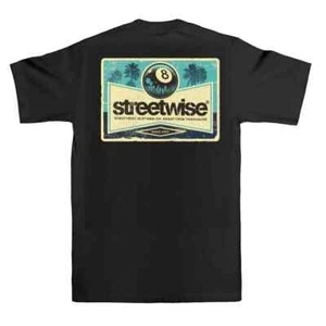 Streetwise Pool Shark T-Shirt Men's Streetwear Tee - Black - Picture 1 of 2