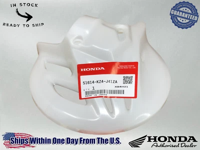 Honda OEM Front Disc Guard CR125 CR250 CRF450R X 51614-KZ4-J41ZA - Image 1 of 4