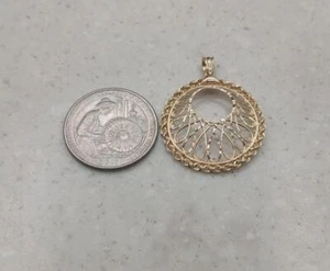 14KYG KOMPLIZIERTER ANHÄNGER 1,7g, 4,5mm KÜGEL, 26mm BREIT, SEIL KETTE LÜNETTE (TDY027663) - Bild 1 von 5