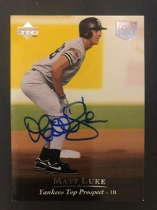 1995 Upper Deck SIGNED: Matt Luke, YANKEES