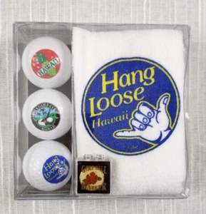 Pro USA Golf Gift Set Hawaii Hang Loose 3 Balls, Golf Towel, Golf Ball Markers - Picture 1 of 13