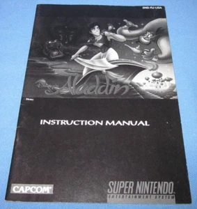 Folleto de instrucciones de Super Nintendo SNES ~ Aladdin de Disney - Imagen 1 de 3