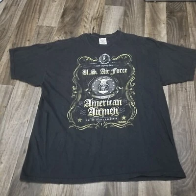 Camiseta De Colección Y2K Fuerza Aérea de los Estados Unidos Para Hombres XXL Negra 7.62 Diseño Aviador Militar  Foto 1 de 4
