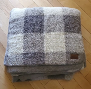Pendleton Sherpa Soft Fleece Rob Roy Gray Size Q Blanket - Picture 1 of 11