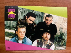 1991-92 ProSet Super Stars MusiCards  #101 U2 Bono The Edge - Pack Fresh