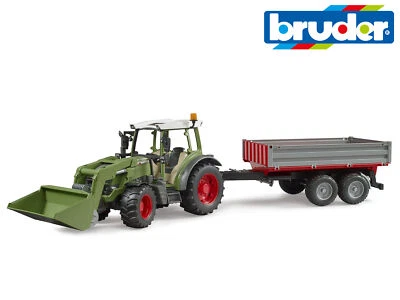 Bruder Toys 02182 FENDT Tractor 211 VARIO + Front Loader Trailer 1:16 Scale Farm - Image 1 of 3