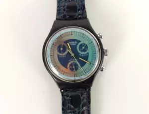 OROLOGIO SWATCH SWISS AG 1990 VINTAGE CHRONO SILVER STAR SCN 102 6549 RARO - Foto 1 di 13